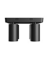 Plafondlamp met 2x2 spots, GU10 - Zwart, IP20 binnen, zonder lichtbron