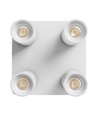 Plafondlamp met 2x2 spots, GU10 - Wit, IP20 binnen, zonder lichtbron