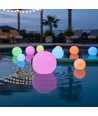 Ø8 cm RGB LED bal - Oplaadbaar, met afstandsbediening, IP66