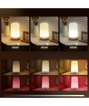 Oplaadbare RGB+CCT LED tafel-/nachtlamp - Bluetooth, Wit, touch dimbaar, IP20 binnen