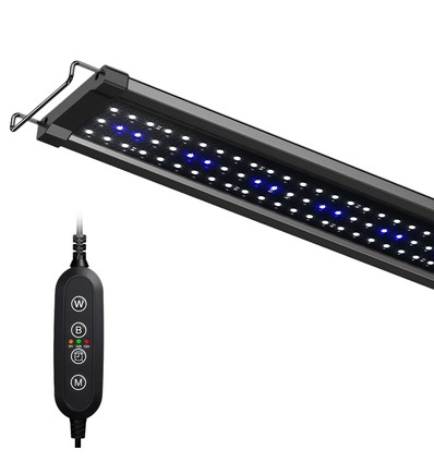 60-80 cm aquariumarmatuur - 18W LED, wit/blauw, verstelbaar