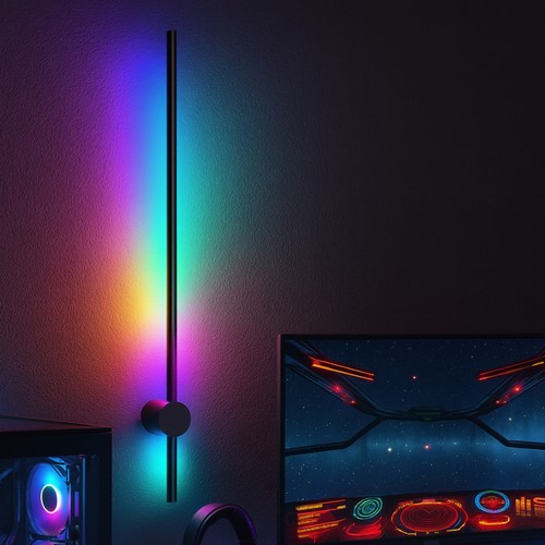 80cm RGBIC verstelbare wandlamp - Bluetooth, 5V USB