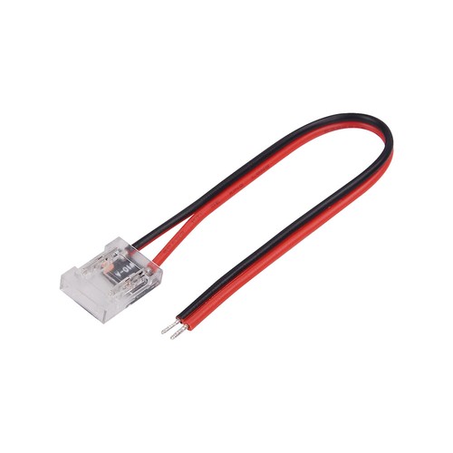 Connector voor 10mm COB LED strip - 10cm kabel, 2-pin, voor solderen