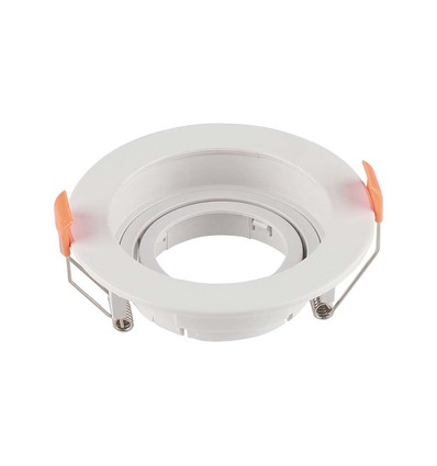 GU10 inbouwspot - Rond, wit, IP20, gat: Ø8,5 cm, afm: Ø10,2 cm, zonder lichtbron