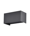 24W LED buiten wandlamp - IP65, zwart, 2720lm, up/down licht, 4000K, rechthoekig