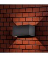 24W LED buiten wandlamp - IP65, zwart, 2720lm, up/down licht, 4000K, rechthoekig