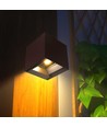 9W LED Wandlamp op zonne-energie - IP65, CCT, 3 lichtkleuren, PIR-sensor, cortenkleurige behuizing
