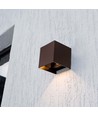 9W LED Wandlamp op zonne-energie - IP65, CCT, 3 lichtkleuren, PIR-sensor, cortenkleurige behuizing