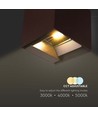 9W LED Wandlamp op zonne-energie - IP65, CCT, 3 lichtkleuren, PIR-sensor, cortenkleurige behuizing
