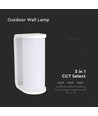 12W moderne wandlamp, 140lm/W - IP65, wit, dimbaar, CCT, incl. lichtbron