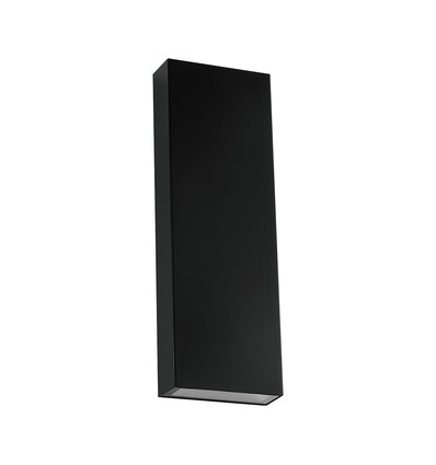 8W LED wandlamp met up/down licht - 140lm/W, IP65, zwart, 4000K, rechthoekig, incl. lichtbron