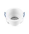 GU10 inbouwspot - Rond, wit, aluminium, honeycomb, anti-glare, IP20, Gat: Ø8 cm, Afm: Ø9 cm
