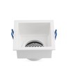 GU10 inbouwspot, vierkant - Anti-glare, wit, aluminium, Honeycomb, gat: 80x80mm, zonder lichtbron