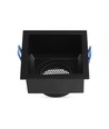 GU10 inbouwspot, vierkant zwart - Honeycomb anti-glare, aluminium, gat: 80x80mm