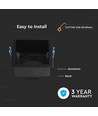 GU10 inbouwspot, vierkant zwart - Honeycomb anti-glare, aluminium, gat: 80x80mm