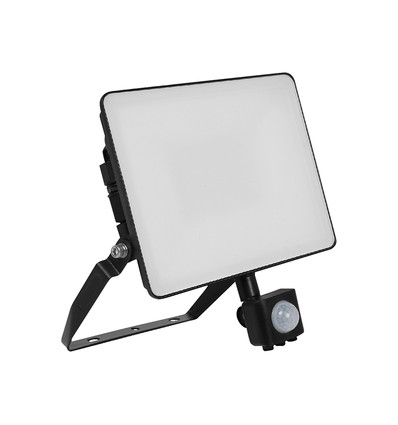 10W LED-breedstraler met sensor - 120lm/W, zwart, IP65 buiten
