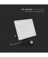 10W LED-breedstraler met sensor - 120lm/W, zwart, IP65 buiten