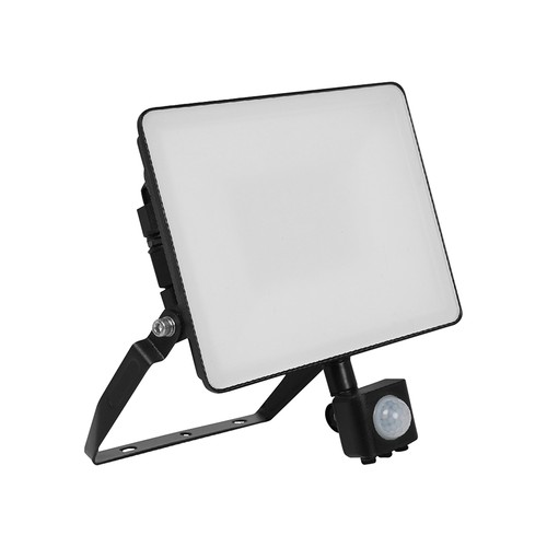 20W LED breedstraler met sensor en fast connector - 120lm/W, IP65, zwart, 5 jaar garantie