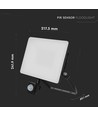 50W LED breedstraler met sensor - 120lm/W, IP65, Fast Connector, werklamp, buiten