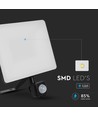 50W LED breedstraler met sensor - 120lm/W, IP65, Fast Connector, werklamp, buiten
