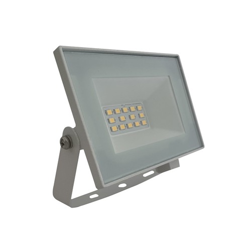 10W LED breedstraler, wit - 850lm, IP65, 4000K, witte behuizing