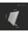 200W LED breedstraler - IP65, 4000K, zwarte behuizing, buiten