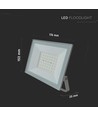 50W LED breedstraler - IP65, witte rand, buiten