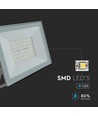 50W LED breedstraler - IP65, witte rand, buiten