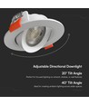 7W Ø8,8cm LED inbouwspot - Zaaggat: Ø6,8 cm, Afmetingen: Ø8,8 cm, CCT - 3 lichtkleuren