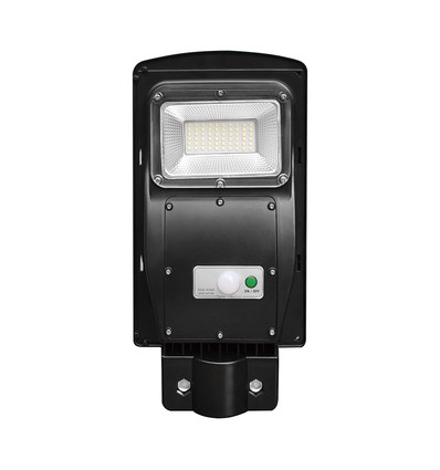 Solar straatlantaarn 6W met sensor - Afstandsbediening, zwart, 800lm, IP65