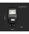 Solar straatlantaarn 6W met sensor - Afstandsbediening, zwart, 800lm, IP65