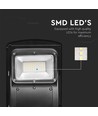 Solar straatlantaarn 6W met sensor - Afstandsbediening, zwart, 800lm, IP65