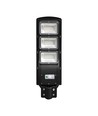12W solcelle LED straatlamp - 1200lm, IP65, 6000K, zwart, incl. zonnepaneel en batterij