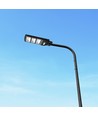 12W solcelle LED straatlamp - 1200lm, IP65, 6000K, zwart, incl. zonnepaneel en batterij