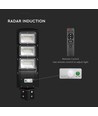 12W solcelle LED straatlamp - 1200lm, IP65, 6000K, zwart, incl. zonnepaneel en batterij