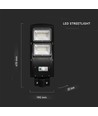 8W Solara LED straatlamp op zonne-energie - 1000lm, IP65, koud wit, bewegingssensor, incl. afstandsbediening en batterij