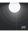 E27 22W LED globe lamp - Ø12 cm, G120, mat