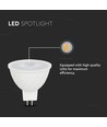 GU5.3 6,5W LED lamp, 12V - MR16, Samsung LED chip, 38 graden, 3000K, vervangt 40W