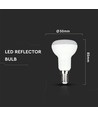 E14 4,8W LED R50 lamp - 470lm, Samsung LED chip, vervangt 40W