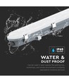 150cm 48W waterdicht compleet LED armatuur met sensor - IP65, 120lm/W, melkwitte cover, incl. montageclips
