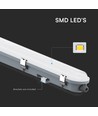 120cm 36W waterdicht compleet LED armatuur met sensor - 120lm/W, IP65, melkwitte cover, RVS clips