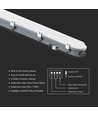 120cm 36W waterdicht compleet LED armatuur met sensor - 120lm/W, IP65, melkwitte cover, RVS clips