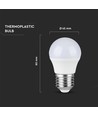 6,5W E27 LED lamp - G45, kogellamp, 230V