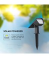 1,3W LED solar tuinspot met prikpen - CCT instelbaar, IP65, solar tuinlamp
