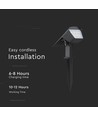 1,3W LED solar tuinspot met prikpen - CCT instelbaar, IP65, solar tuinlamp