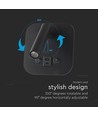 8W LED bed-wandlamp met USB-oplader - Zwart, 3000K, CREE chip, USB-A en USB-C