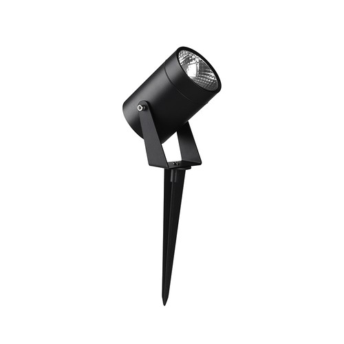 Vt-80070 speldlamp 10W - LED, aluminium, 3000K, zwarte behuizing, IP65