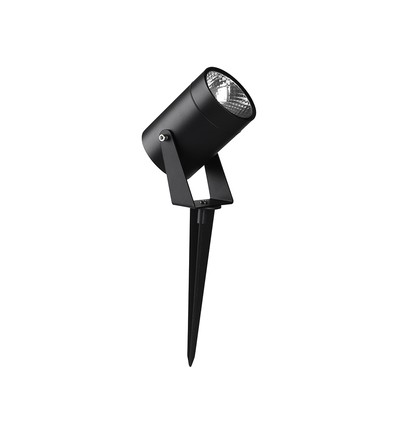 Vt-80070 speldlamp 10W - LED, aluminium, 3000K, zwarte behuizing, IP65