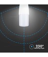 E14 7,5W LED lamp - T37, 660lm, Samsung LED chip, 230° lichtspreiding