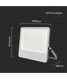 300W LED breedstraler - 135lm/W, Cree chip, 6 jaar garantie, werklamp, IP65 buiten